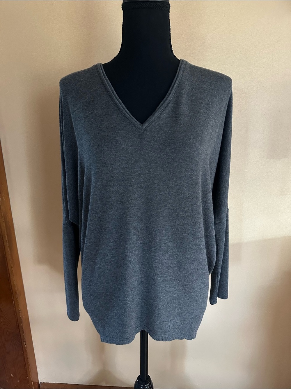 WHBM passporter dolman tunic top in dark grey size XS relaxed fit